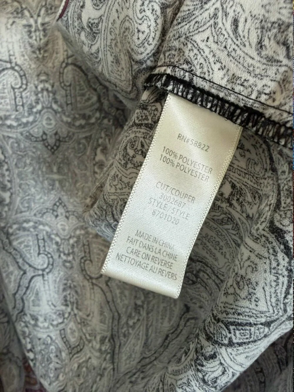 Max Studio 3/4 Kimono Sleeve Paisley Boho Open Front Cardigan Cover Up Size L